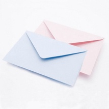 C5 Soft Pink/Soft Blue Dia Flap Envelopes 100gsm (50)